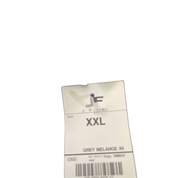 New J Ferrar Men's Gray Collared Long Sleeve Cotton Pullover Sweater Size 2XL - Picture 4 of 10